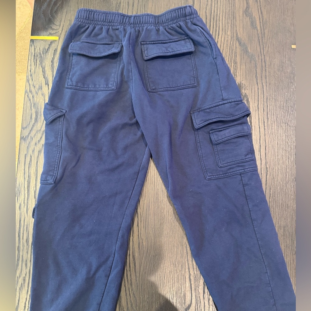 Garage Navy Wide Leg Cargo Pants